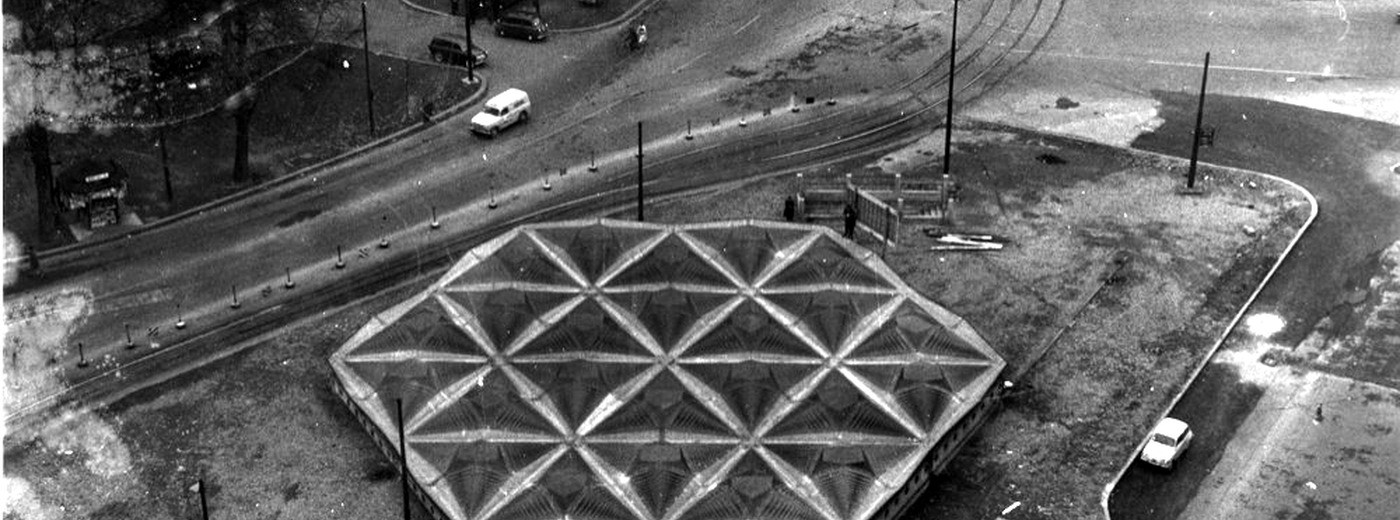 Ingresso della metropolitana di Milano ad Amendola-Fiera nel 1961